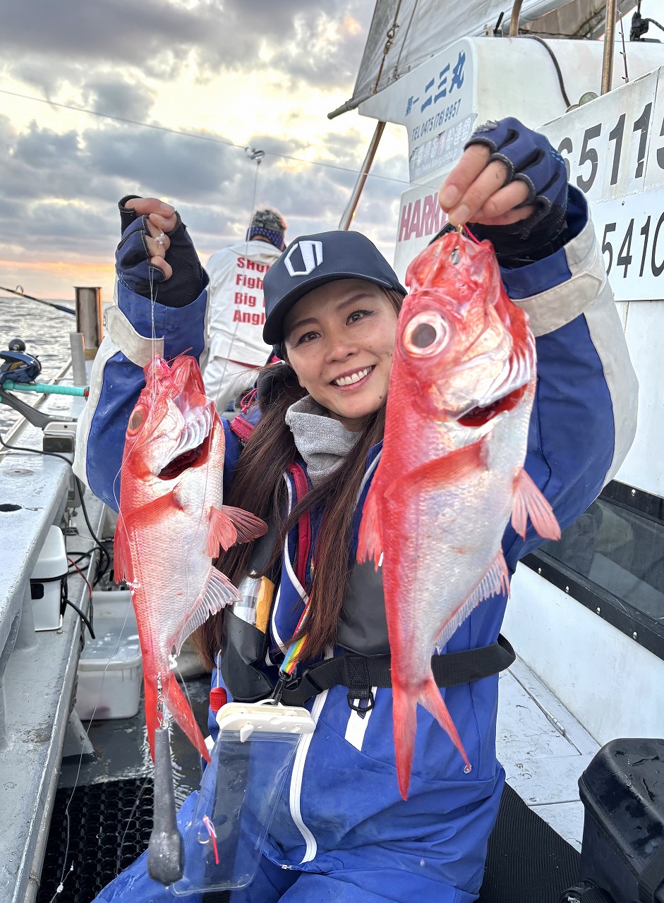 多点でズラリ！ライトキンメ＠片貝・二三丸
